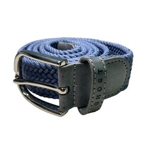 Ghost Golf Belt Size 50" 1 1/4" Braided Elastic Blue Gray